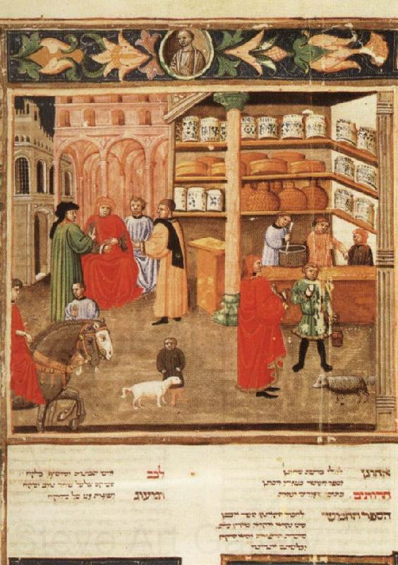 unknow artist Scene of Pharmacy,from Avicenna's Canon of Medicine Spain oil painting art